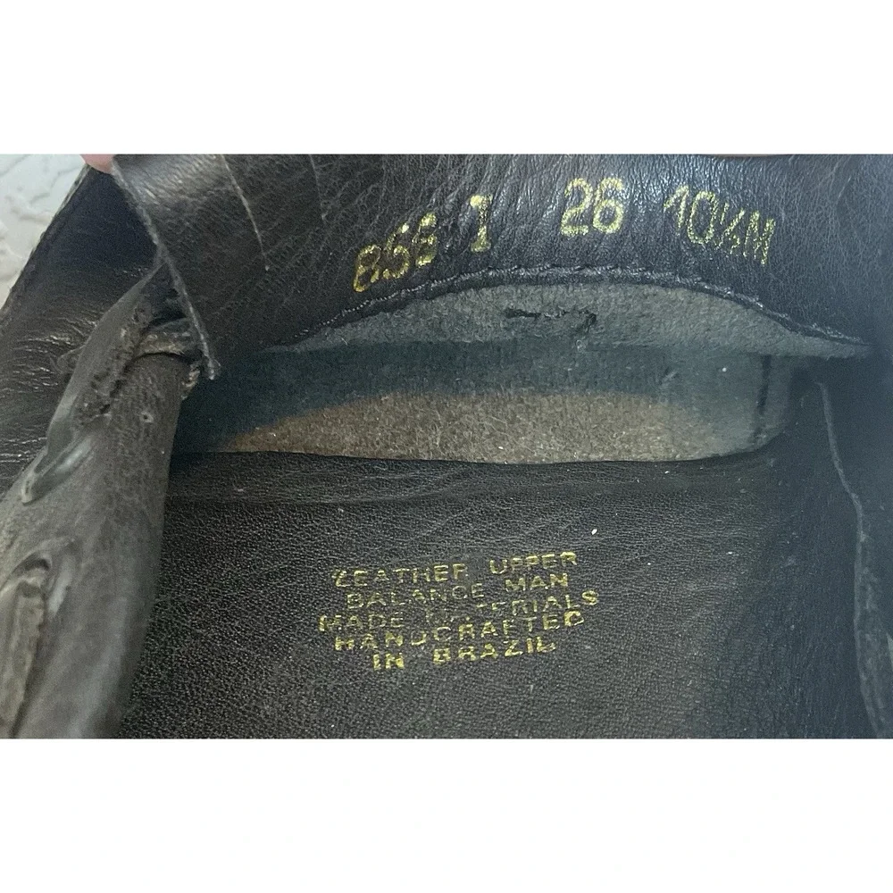 Vintage LEVI'S Men's Black Leather Tassel Loafers Slip On Driving Mocc 10.5 M‎